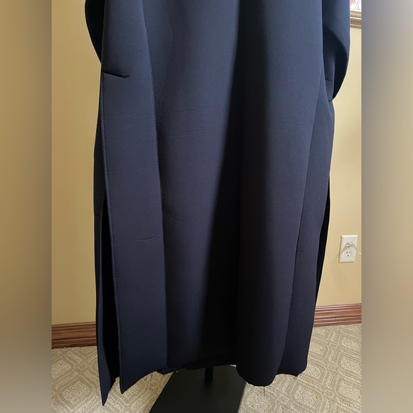 Toga Archives Coat Double-Breasted Neoprene Navy Size 10 US (40 French) - Picture 6 of 16